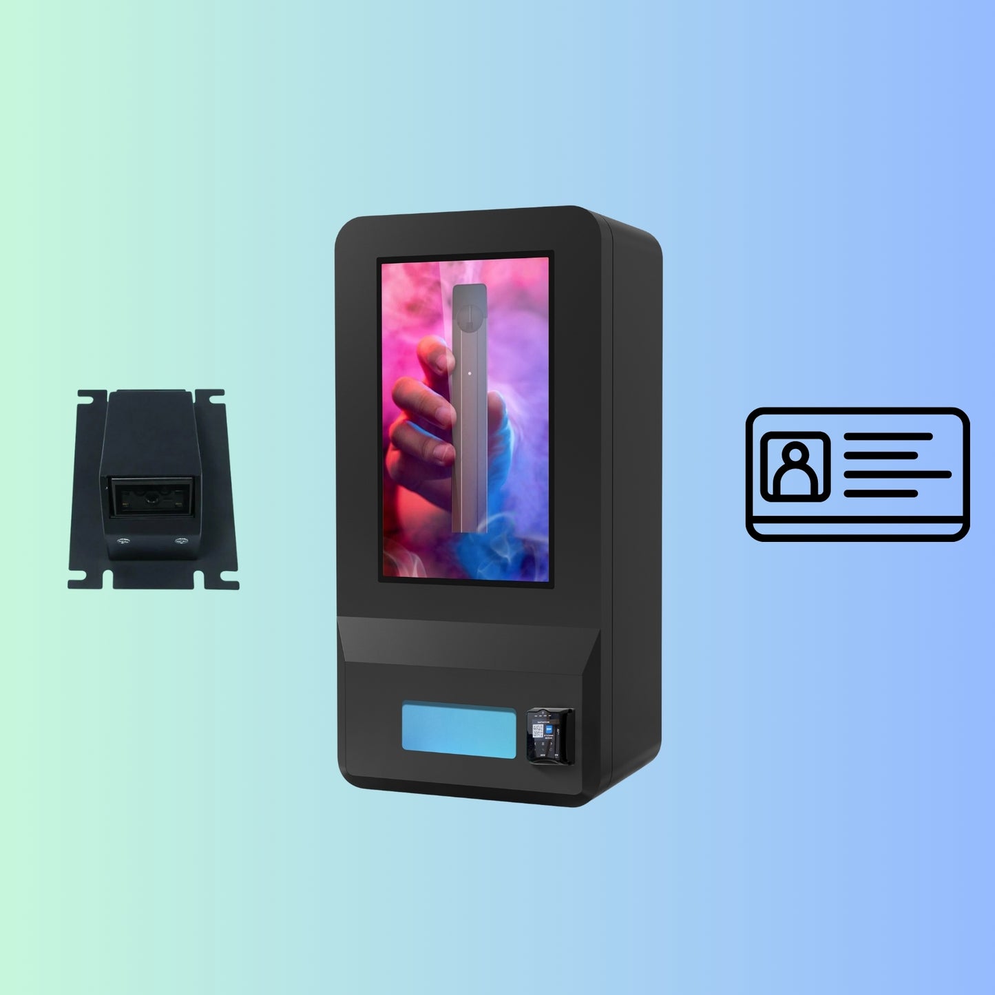 Outdoor Weatherproof Puff Vending Machines - 32" Screen Size Heavy Duty