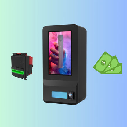 Outdoor Weatherproof Puff Vending Machines - 32" Screen Size Heavy Duty