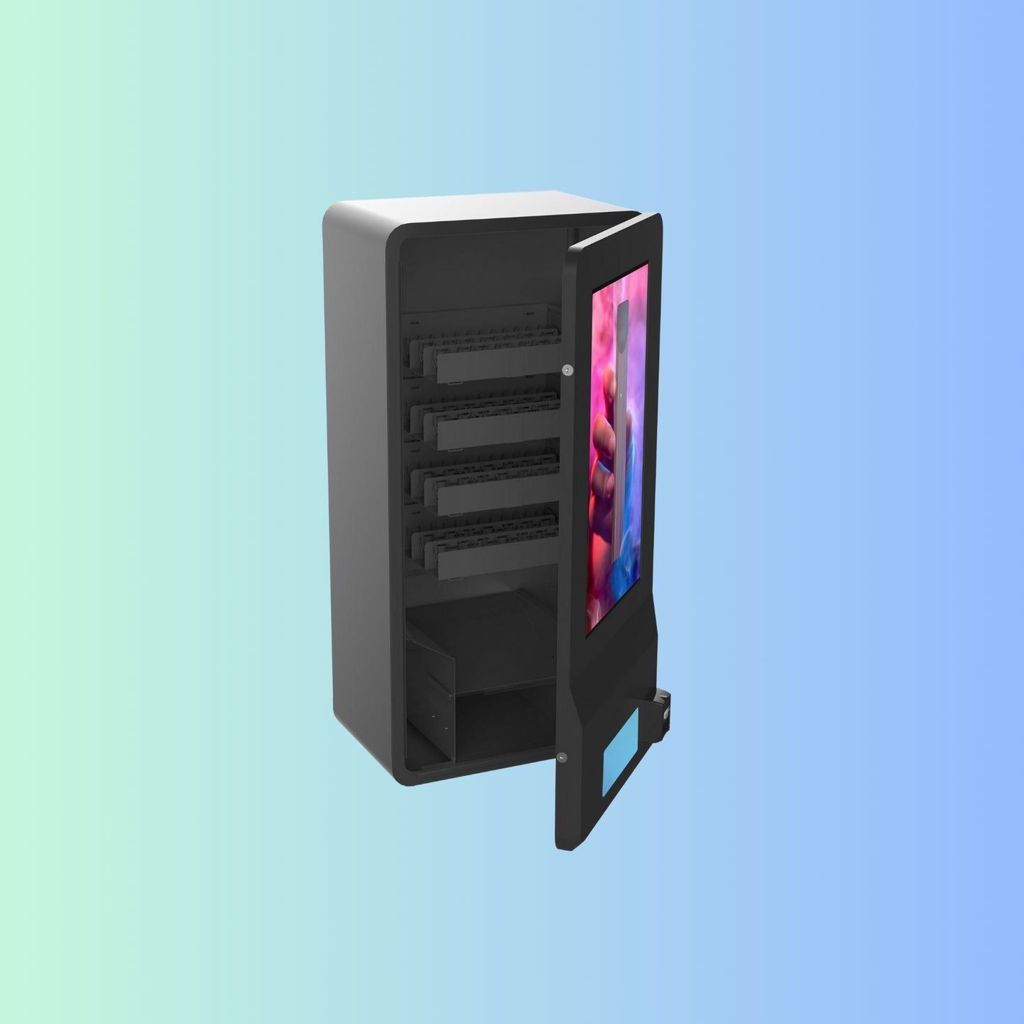 Outdoor Weatherproof Puff Vending Machines - 32" Screen Size Heavy Duty